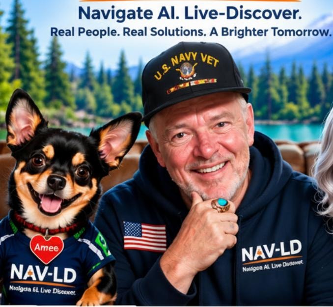 Richard Curtis Martin, founder of NAV-LD, with his Chihuahua Amee.
